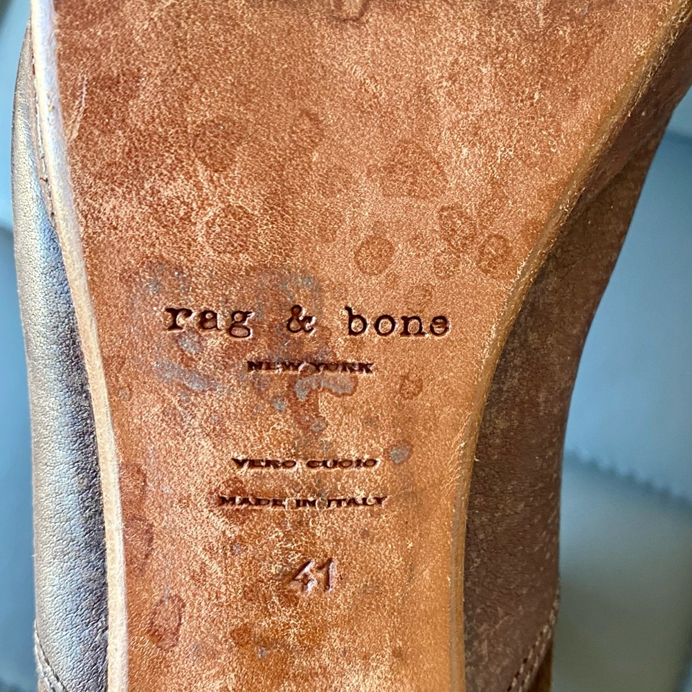 Rag & Bone Distressed Leather & Suede Brown Boots - Picture 3 of 6